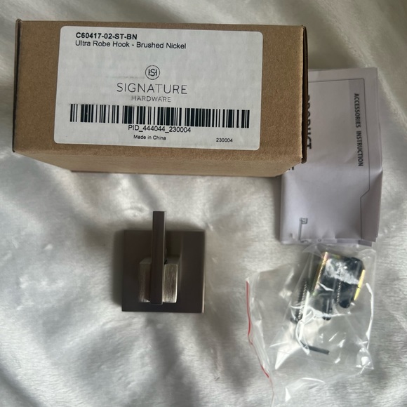 Signature Hardware Ultra Robe Hook Brushed Nickel - Picture 8 of 9